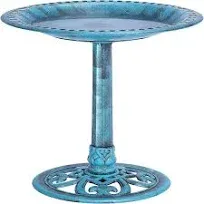 VIVOHOME 28 Inch Height Polyresin Lightweight Antique Outdoor Garden Bird Bath