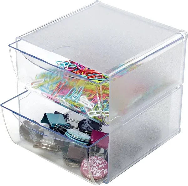 Deflecto Stackable Cube Organizer