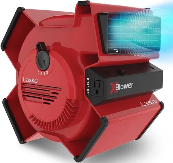 Lasko X-Blower Multi-Position Blower Utility Fan Red