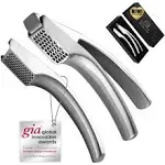 Garlic Press Stainless Steel, No Peeling of Garlic Detachable for Easy Cleaning