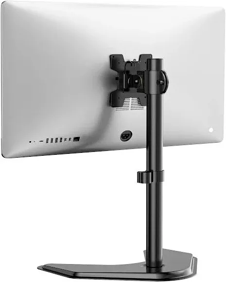 WALI Soporte para Monitor Individual, Brazo para Monitor con Base de 13 a 32 Pulgadas, Soporte Monitor Escritorio Inclinación Giro Rotar con Ajuste Altura, Soporte VESA 75 & 100 mm, Negro (MF001)