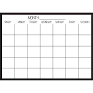 WallPops WPE2801 on Clear Monthly Calendar, Black