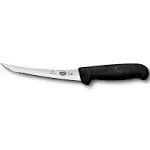 Victorinox Curved Semi-Stiff Boning Knife w/ 6" Blade, Black Fibrox® Nylon Handle