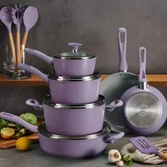 Tramontina 14 Piece Ceramic Cookware Set (Purple)