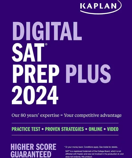 Digital SAT Prep Plus 2024: Includes 1 Full Length Practice Test, 700+ Practice Questions