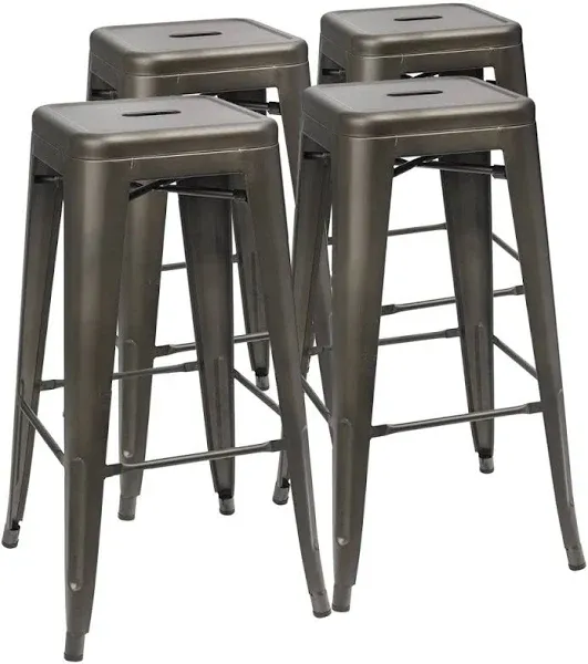 Furmax 30 Inches Metal Bar Stools (Set of 4)