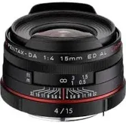 Pentax SMC 15mm f/4.0 DA ED AL Limited Wide Angle Lens for Pentax Digital SLR Camera