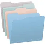 File Folders Letter Size Assorted Colors for Home Office Filing Cabinet 1/3-C...