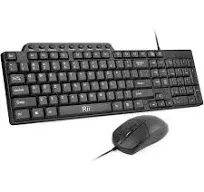 Basic Keyboard and Mouse RK203 Ultra Full Size Slim USB Basic Wired Mouse and K