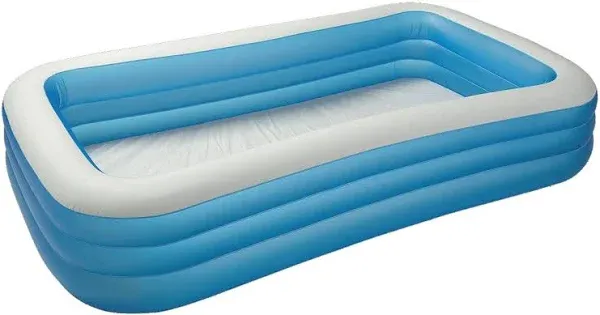 INTEX 58484EP Swim Center Inflatable Family Pool: 277 Gallon Capacity – 120" x 72" x 22" – Blue