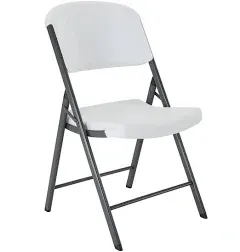 Lifetime Commercial Grade Contoured Folding Chair, Black