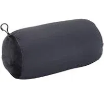 Microbead Bolster Tube Travel Pillow, Compact, Perfect for Plane or Car, Charcoal