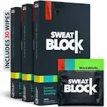 SweatBlock Clinical Strength Antiperspirant Wipes for Hyperhidrosis 3 Box Deal -