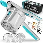 15 Oz Large Potato Ricer | Stainless Steel Mash &amp; Sweet Potato Masher, Spaetzle 