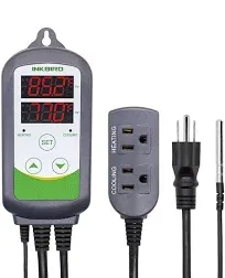 Inkbird ITC-308 Digital Temperature Controller Outlet Thermostat 2-Stage 1100...