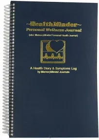 HEALTHMINDER Personal Wellness Journal. Health &amp; Wellness Diary,Medical notebook