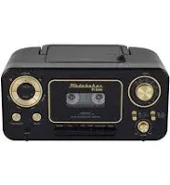 Studebaker Bluetooth Portable Stereo CD, AM/FM Stereo Radio and Cassette Player/Recorder