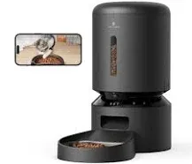 PETLIBRO - Granary WiFi Stainless Steel 5L Automatic Dog and Cat Feeder with Camera Monitoring - Black