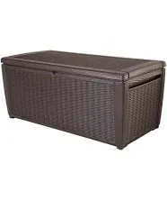 Keter Sumatra 135 Gallon Outdoor Storage Rattan Deck Box