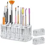 byAlegory Acrylic Makeup Finger Nail Art Tool Organizer 26 Spaces for Storing Beauty Nail Art Kit Tools - Clear