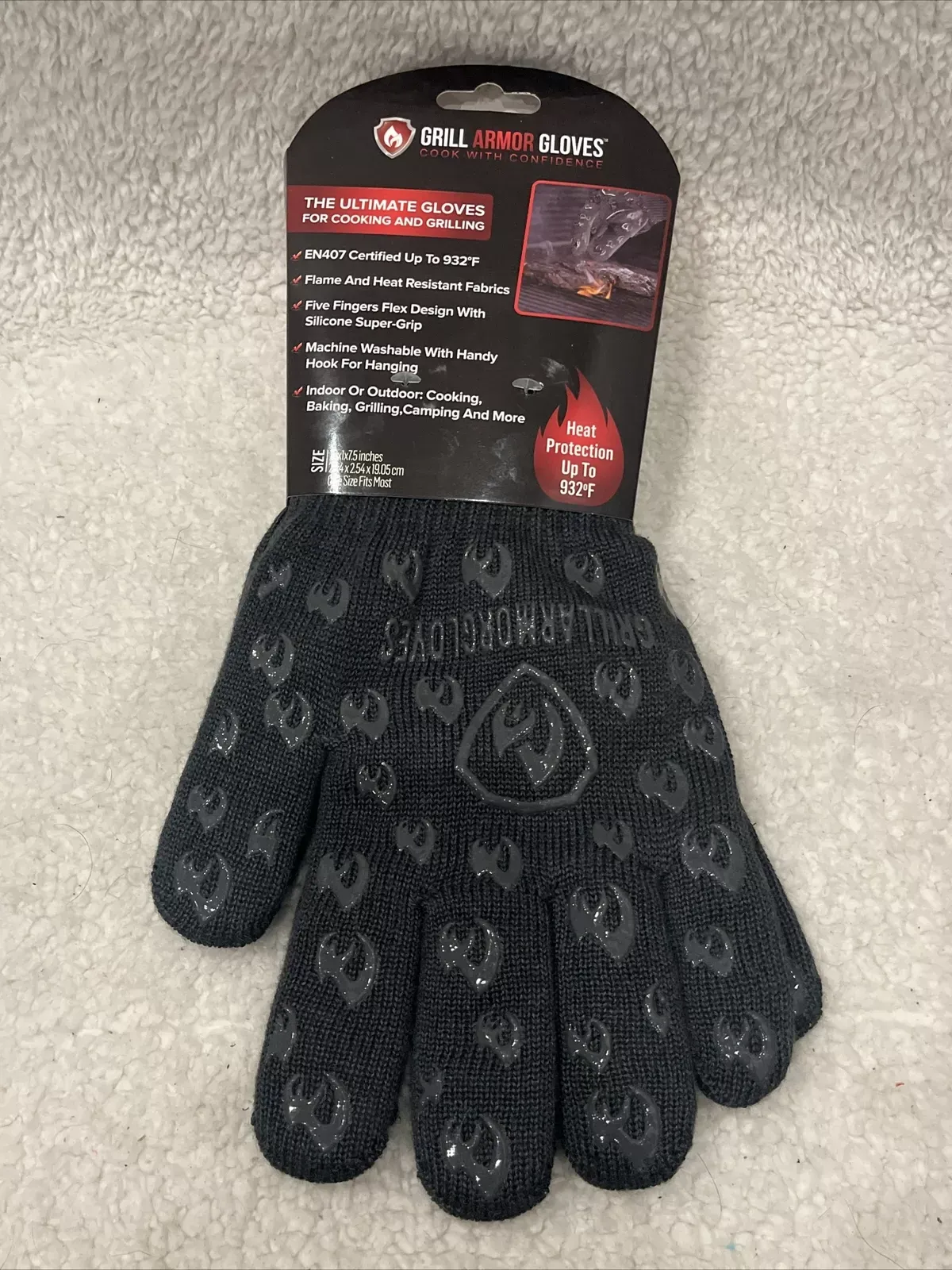 Grill Armor 932f Extreme Heat Resistant Oven Gloves - EN407 Certified