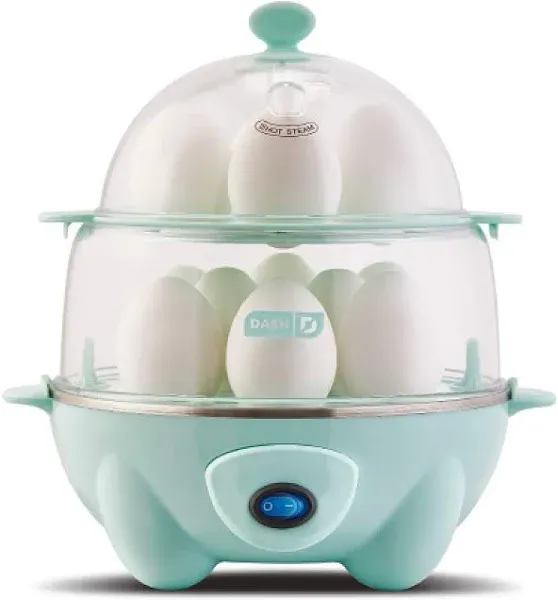 Deluxe Rapid Egg Cooker for Hard Boiled, Poached, Scrambled Eggs, Omelets, Steam