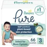 Pampers Pure Diapers Size 3, 66 Count (Select for More Options)