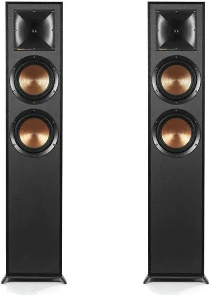 Klipsch Reference R-625FA 5.1 Home Theater Pack, Black, Pair, Bundle with 2x R-41M Bookshelf Speakers, R-52C Center Speaker, R-100SW 10" 300W