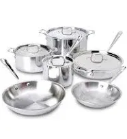 D3 Stainless Everyday 10 Piece Pots and Pans Cookware Set