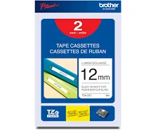 Brother - P-touch TZE-2312PK Laminated Label Tape (2-Pack) - Black on White