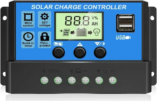 Depvko Upgraded 30A Solar Charge Controller