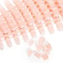 LIARTY 240 Pcs French Press on Nails Short, French Tip False Nails Manicure, 12 