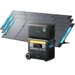 Anker SOLIX F2000 Solar Generator (PowerHouse 767 with 3X 200W Solar Panel and Expansion Battery)