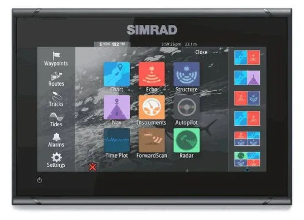 Simrad GO9 XSE Chartplotter/Fishfinder w/Active Imaging 3-in-1 Transom Mount Transducer  C-MAP Discover Chart [000-14840-002]