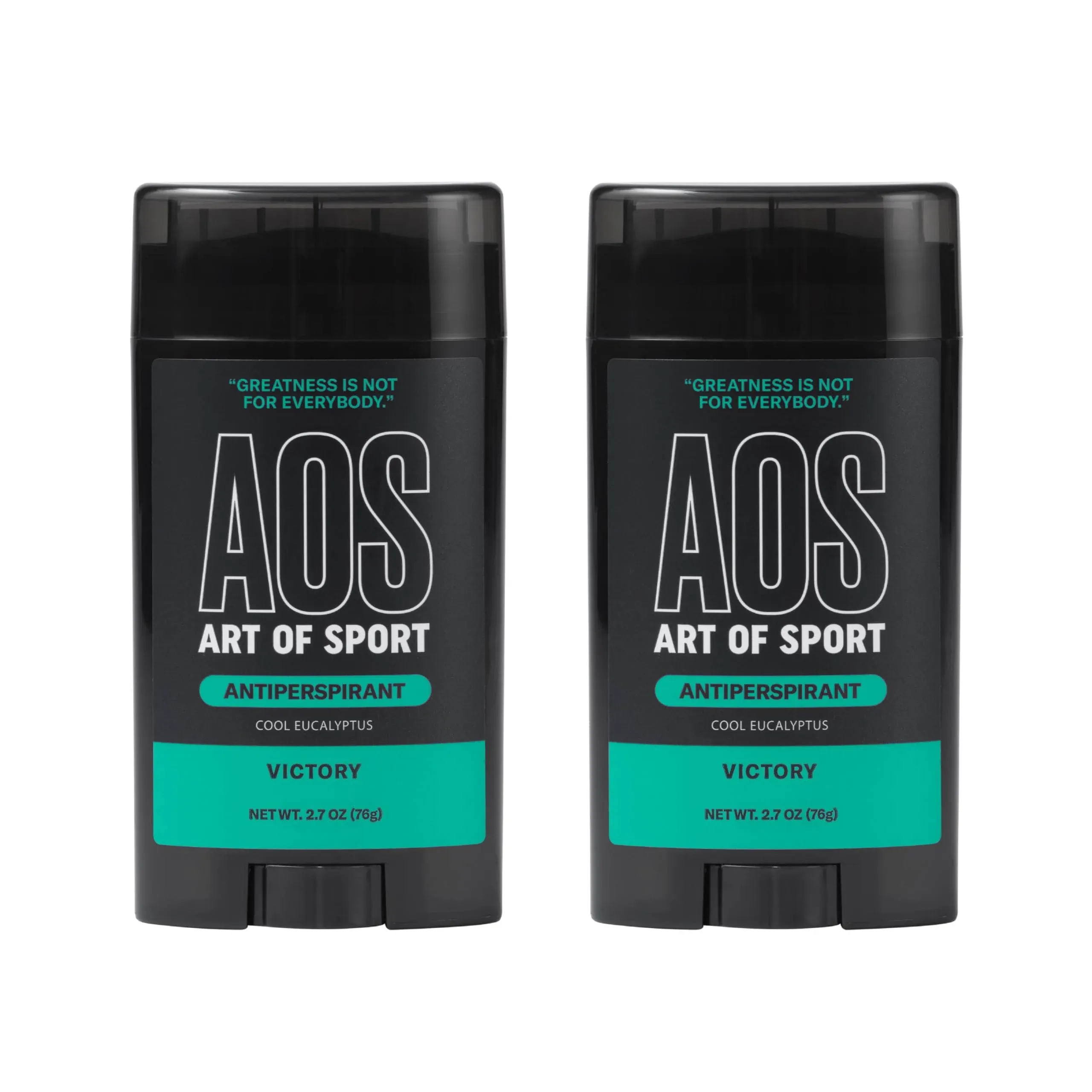 Art of Sport Mens Antiperspirant & Deodorant, Eucalyptus, Made with Natural Botanicals, Made for Athletes, Victory Scent, 2.7 Ounce (Pack of 2)