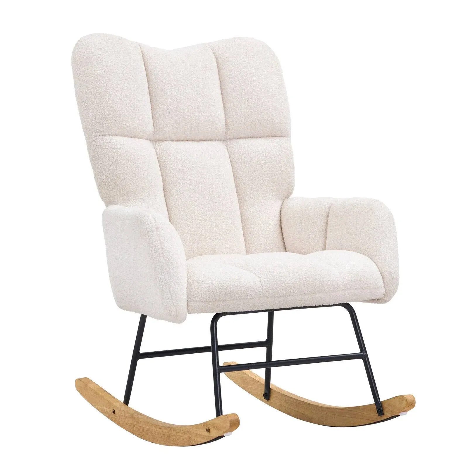 VEVOR Rocking Chair Nursery, Glider Rocking Chair with Soft Seat and H