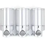 Better Living Products 76335-1 Aviva Three Chamber Dispenser, Satin Silver