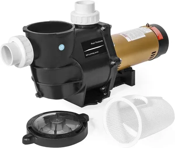 XtremepowerUS 2 HP Self-Priming Dual Speed In-Ground Pool Pump