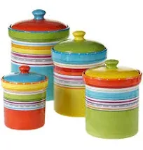 Certified International Mariachi 4 Piece Kitchen Canister Set