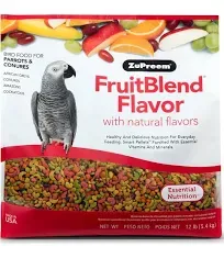 Healthy FruitBlend Pellet Bird Food for Parrots &amp; Conures - Made in USA