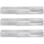 Criditpid Universal Stainless Steel Heat Plate Shield Flame Tamer Replacement for Brinkmann, Charbroil, Weber, Chargriller, 3-Pack Burner Cover for