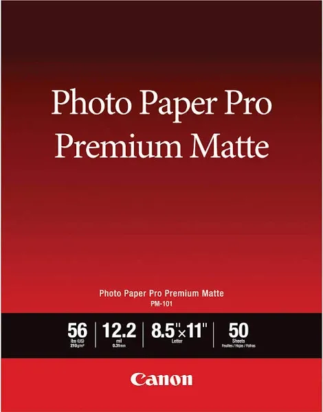 Canon Pro Premium Matte PM-101 Inkjet Photo Paper, 13x19", 20 Sheets