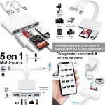 5 in 1 Memory Card Reader USB 3.0 OTG Adapter SD Card Reader For iPhone/iPad