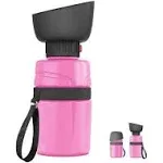 No Spill Portable Dog Water Bottle with Built in Bowl, Food Grade Silicone Le...