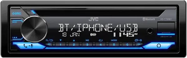 JVC KD-T720BT 1-DIN CD and Bluetooth Receiver