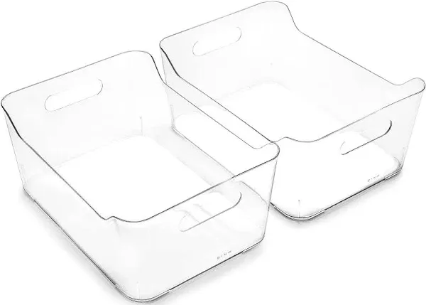 BINO Storage Bins, X-Large - 2 Pack, Containers Fridge Organizer Bins