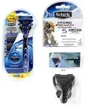 Improved Schick Hydro Premium 5 1 Razor Handle + 3 Cartridges