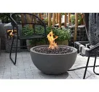 Aswaldi 14" H x 26" W Concrete Gas Fire Pit