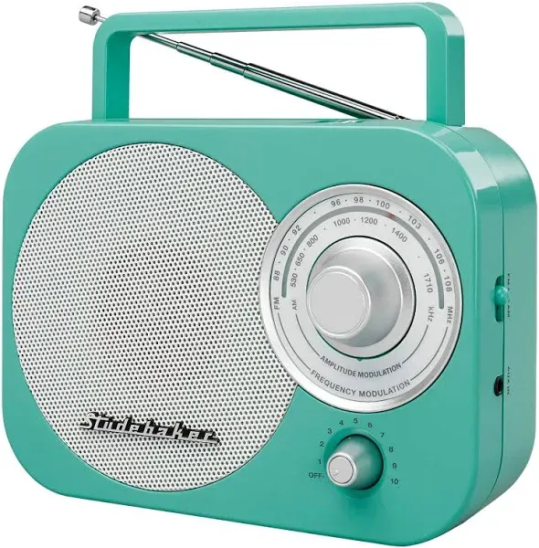 Radio,Teal,AC Power Source,6" W