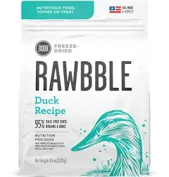 BIXBI Rawbble Duck Recipe Freeze-Dried Dog Food